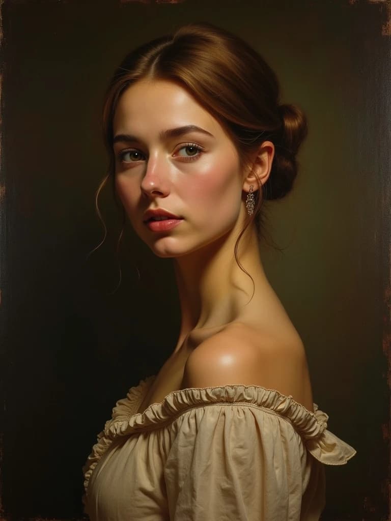 Oil painting portrait example