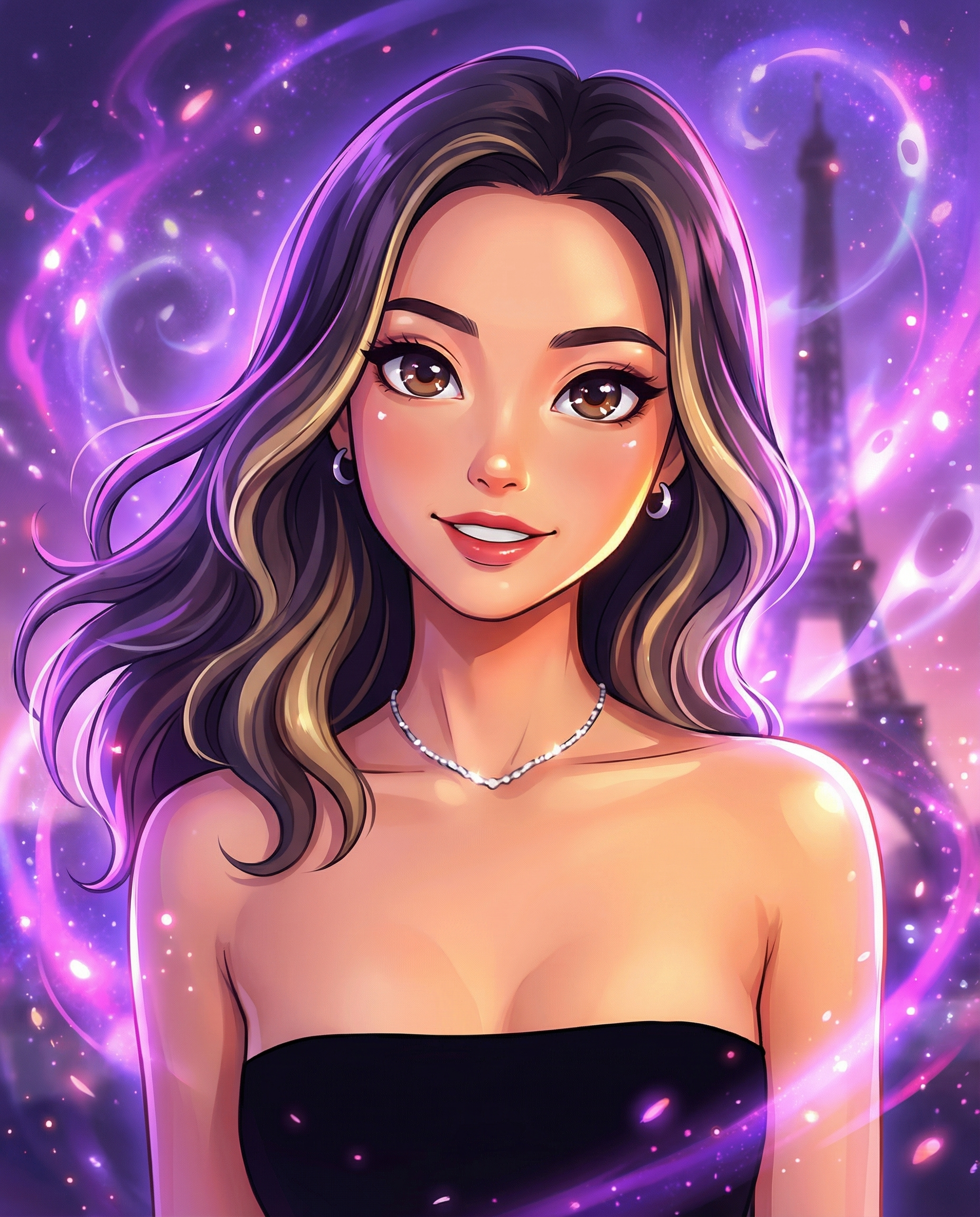 AI portrait example - anime style