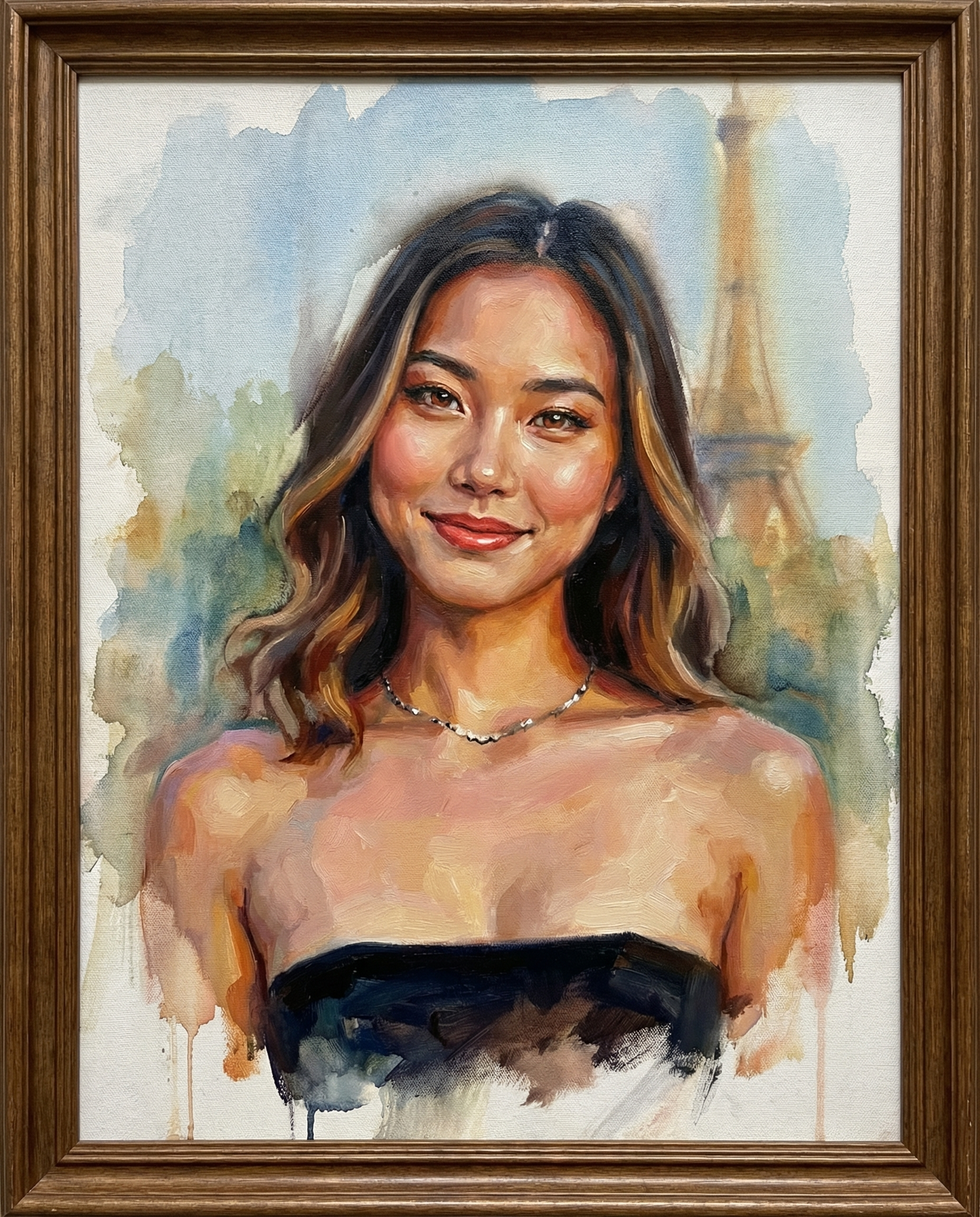 AI portrait example - oil painting style